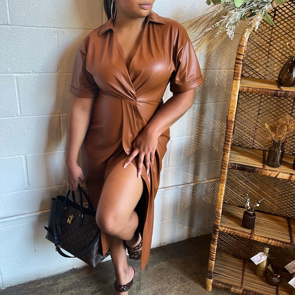 Zara Faux Leather Dress